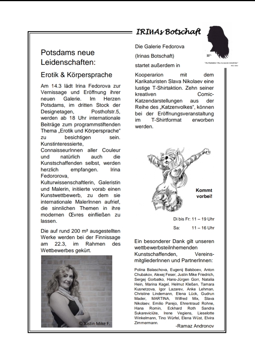 Zeittschrift «IRIИAs Botschaft», 14.03.2019, Nr.1.