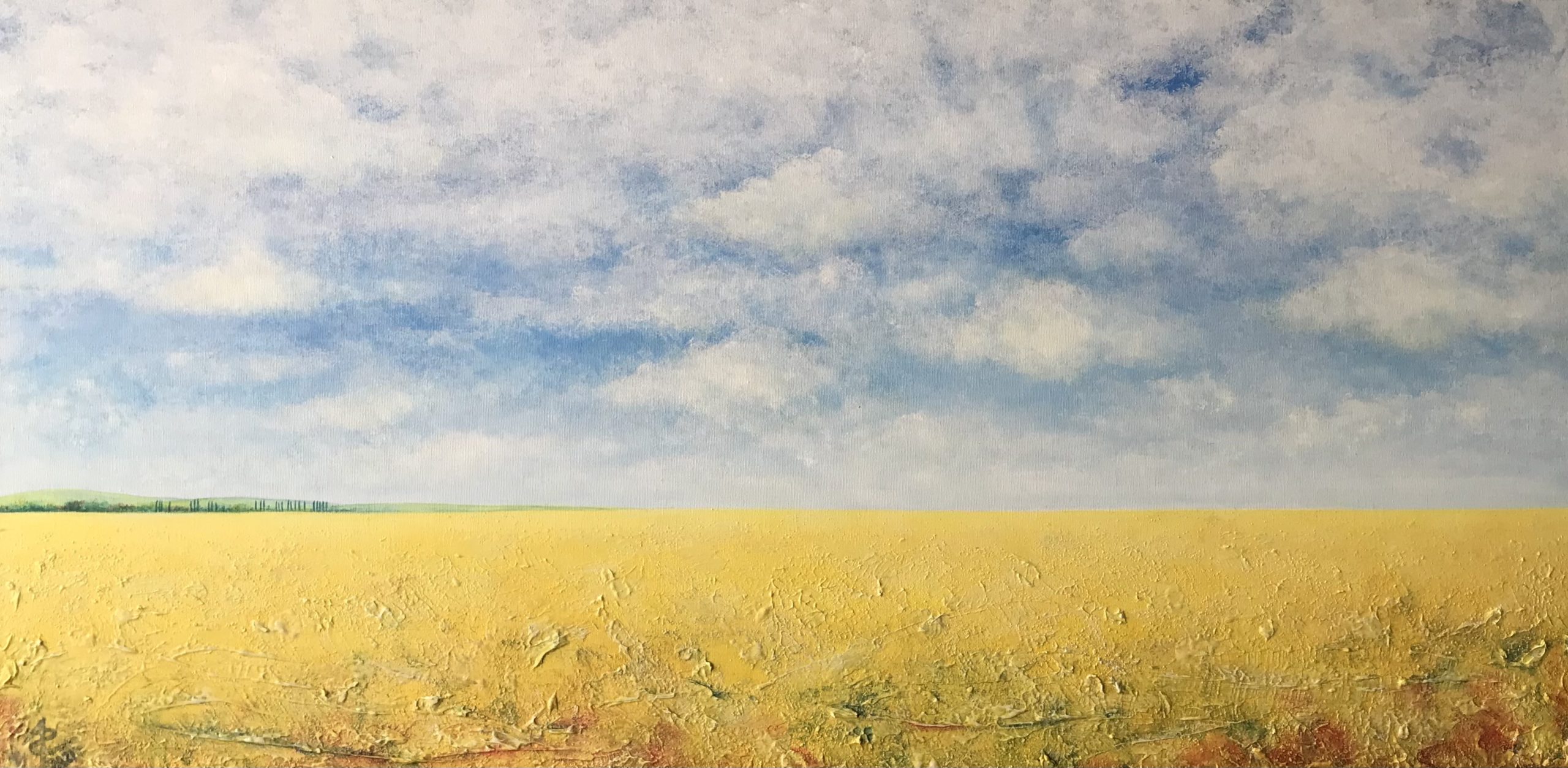 ZYPRESSENLANDSCHAFT / 100 x 50 cm