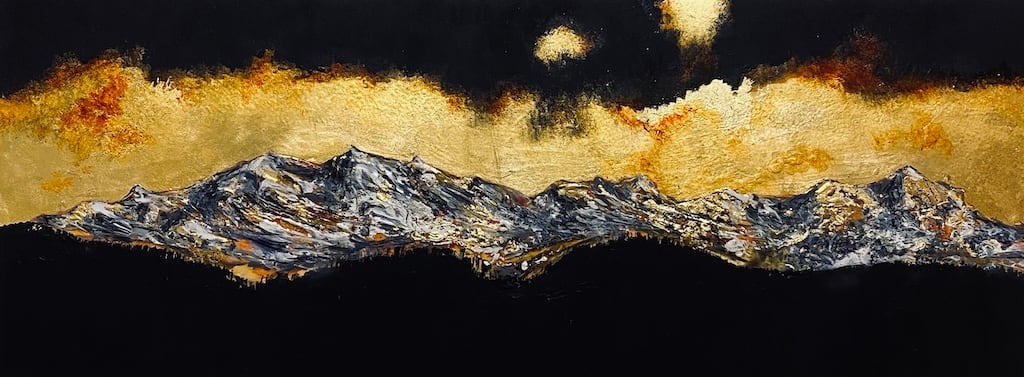 Golden Times in the Mountains, 40 x 15 cm, verkauft