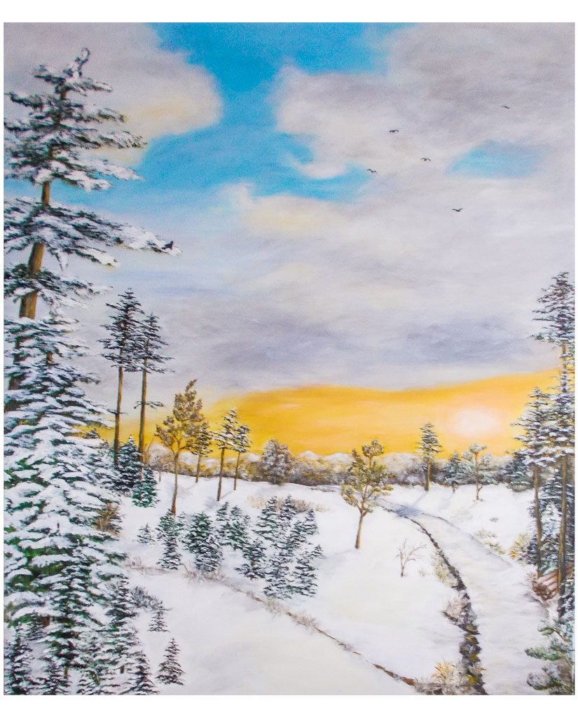 Winter, 120x100 cm, Acryl